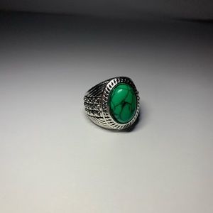 Vintage Jade Silver Ring